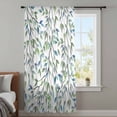 thumbnail image 3 of Blue Green Eucalyptus Sheer Curtains 54 Inches Long, Spring Botanical Leaves Weeping Light Filering Curtains, Breathable Simi Curtain Privacy Drapes for Kitchen Bathroom Small Window Treatment, 3 of 9