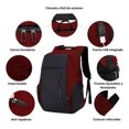 thumbnail image 3 of Mochila Urbana Black Mamut Antirrobo, Compartimento Laptop, Puerto USB, Reforzada, A Prueba de Agua, Negro con Rojo 5 L, 3 of 8