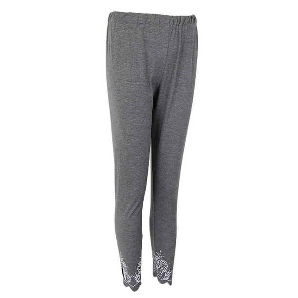Polainas De Sólido De Las Mujeres ejercicio De Yoga Con Pantalones De Fitness Más Tamaño Gris l Salvador polainas de yoga