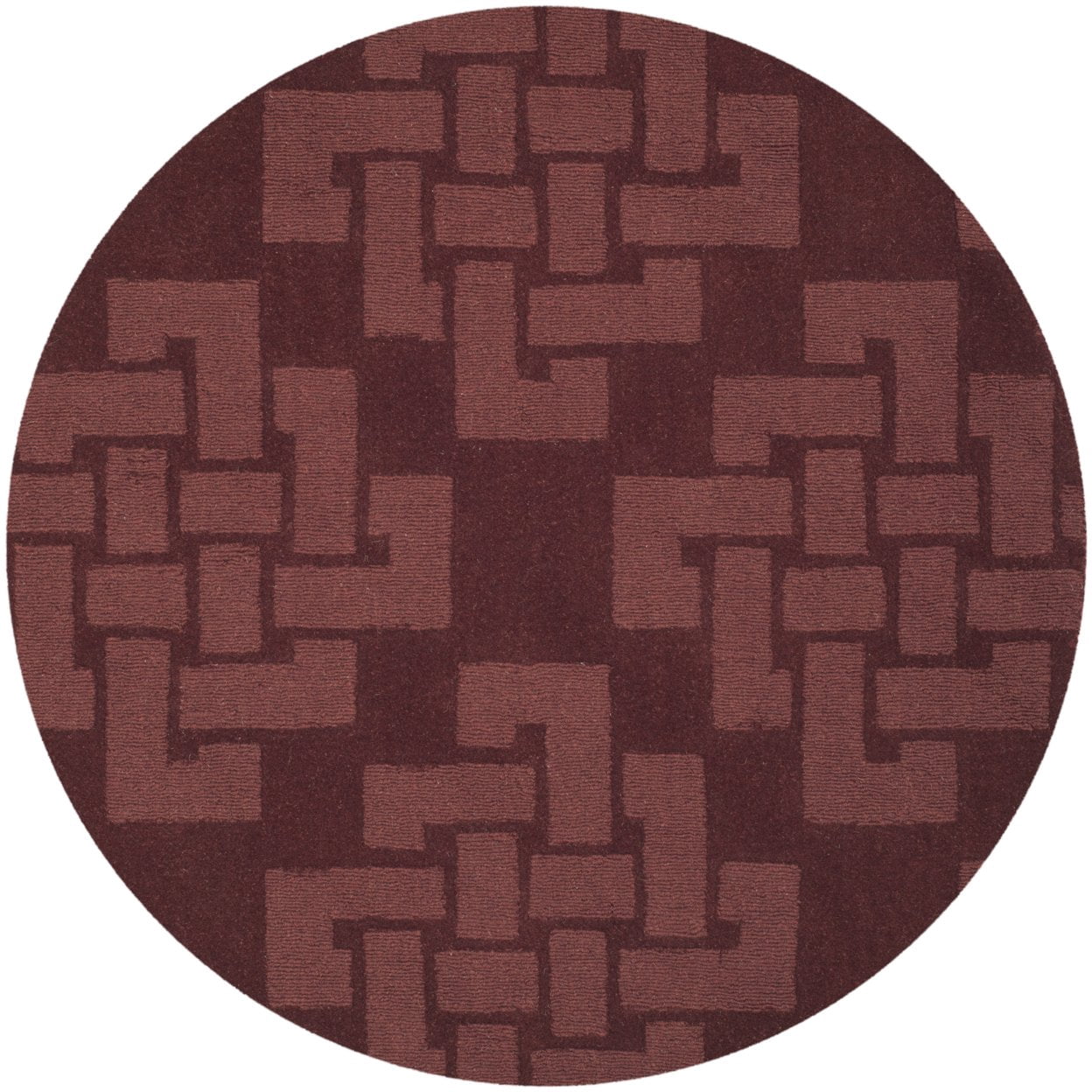 SAFAVIEH Martha Stewart Knot Geometric Wool Area Rug, Ceiling Wax, 4' x 6'
