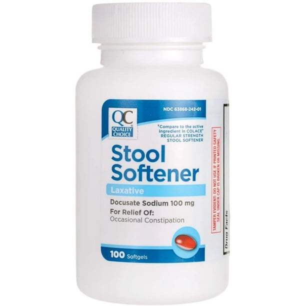 Quality Choice Stool Softener Laxative 100 Softgels
