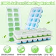 Rongsi, Silicone Ice Cube Tray, 14-ice cube, Stackable with Lid ...