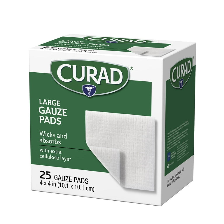 CURAD Extra Large Gauze Pads for Wound Care, Soft Non-Woven