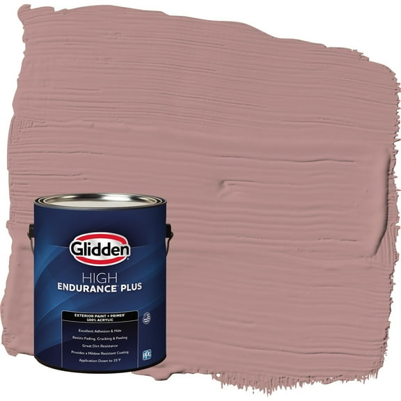 Glidden HEP Brandy Snaps / Red Semi-Gloss Exterior Paint with Primer, 1 Gallon