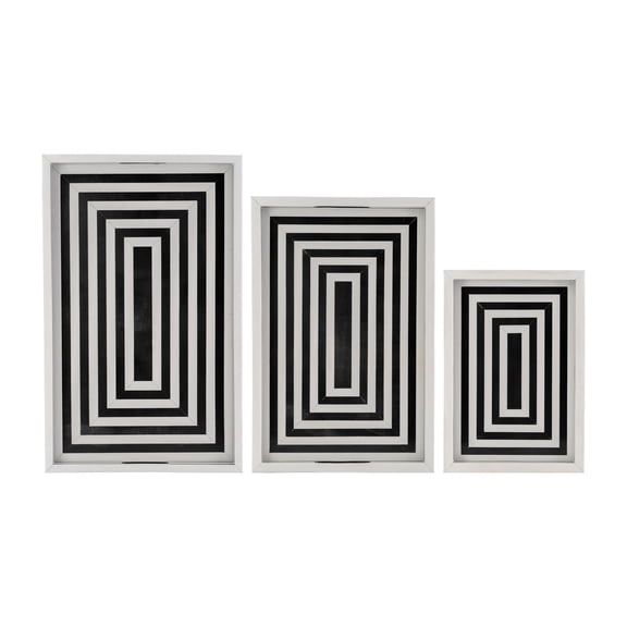 Sagebrook Home Decorative Trays, Set of 3