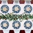 thumbnail image 7 of GZHJMY Christmas Snowflakes Round Placemats Non-Slip Washable Polyester Table Mats Set of 6 Heat Resistant Placemats for Kitchen Dining Table Decoration, 7 of 7