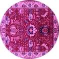 thumbnail image 1 of Ahgly Company Indoor Round Oriental Pink Industrial Area Rugs, 3' Round, 1 of 4