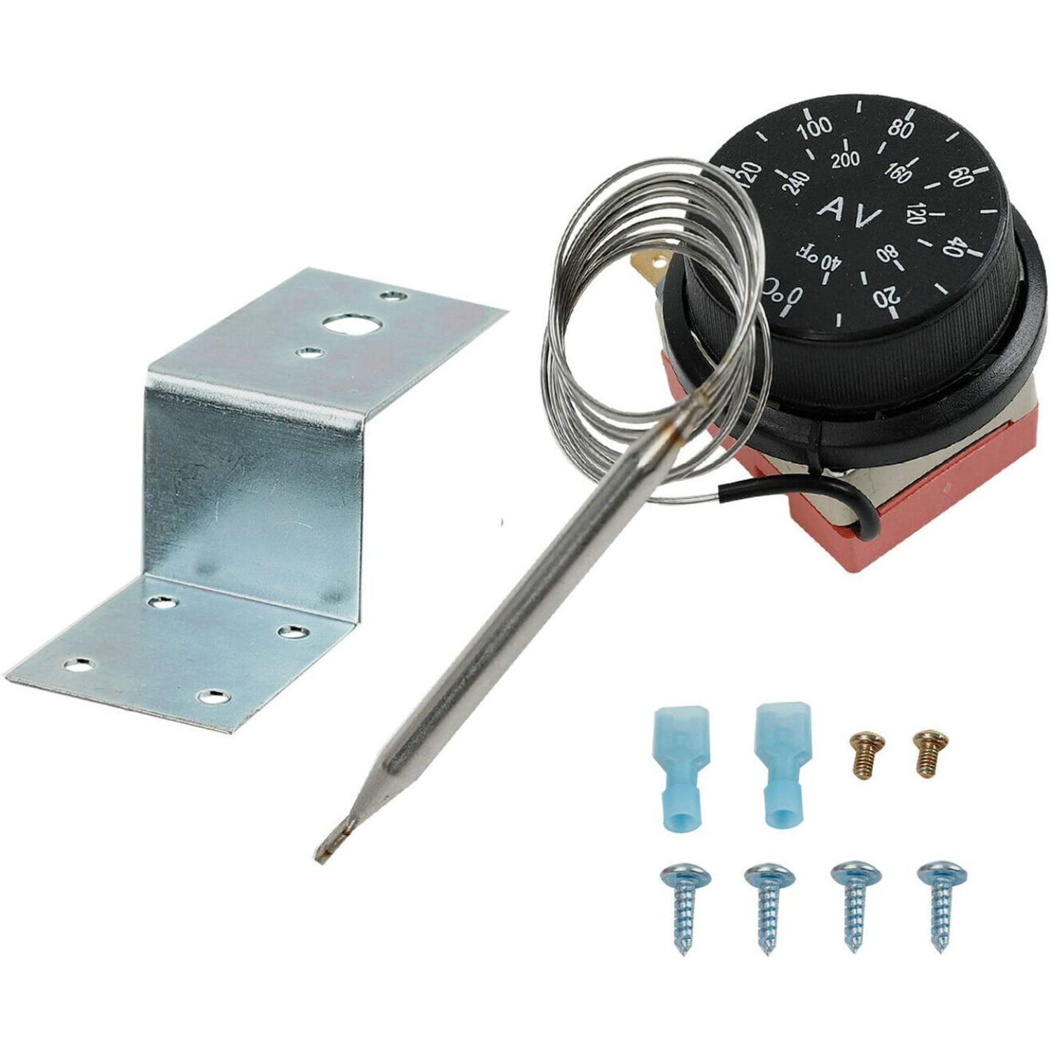 Codllyne Adjustable Electric Fan Thermostat Switch Radiator Temperature Control Probe Kit