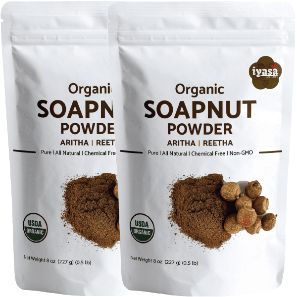 Organic Soapnut Powder Aritha Reetha Sapindus Mukorossi Natural Shampoo