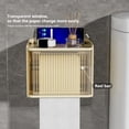 thumbnail image 3 of Toilet Paper Organizer Waterproof High Capacity Dust-proof Transparent Multifunctional Wall Mounted Roll Paper Box Home Supplies, 3 of 8