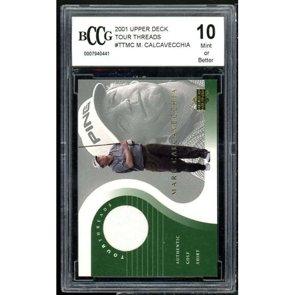 Mark Calcavecchia Golf Card 2001 Upper Deck Tour Threads #ttmc BGS BCCG 10