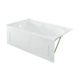 thumbnail image 2 of Concorde 60" x 32" Acrylic Glossy White, Alcove, Integral, Left-Hand Drain, Apron Bathtub, 2 of 12