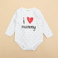 thumbnail image 2 of Fesfesfes Newborn Infant Onesie Baby Boys Girls Valentines Heart Letter Printing Romper Bodysuit Under 10$, 2 of 5