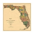 thumbnail image 6 of 1856 Florida State Wall Map - Vintage Map Wall Art - Vintage Florida Map Poster Showing Cities, Towns, Roads, Trails and Railroad Lines - Vintage Florida Poster, 6 of 8