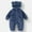 Blue, variant on NAISIBABY Baby Winter Fleece Jumpsuit, Full Zip-Up Soft Hooded Thicken Warm Newborn Home One-Piece Romper Pink 3Months