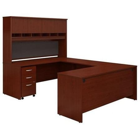UPC: 0042976053222 | Bush Business Furniture SRC094MASU 72 in. Series C U-Shaped Desk with Hutch & Storage – Mahogany