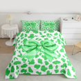 thumbnail image 2 of Homewish Lime Cartoon Bowknot Bedding Comforter Set for Kids, Princess Ribbon Style Twin Comforter Sets, Modern Cheetah Print Reversible Bedding Set, Microfiber Bedroom Decor, 2-Piece, 2 of 8