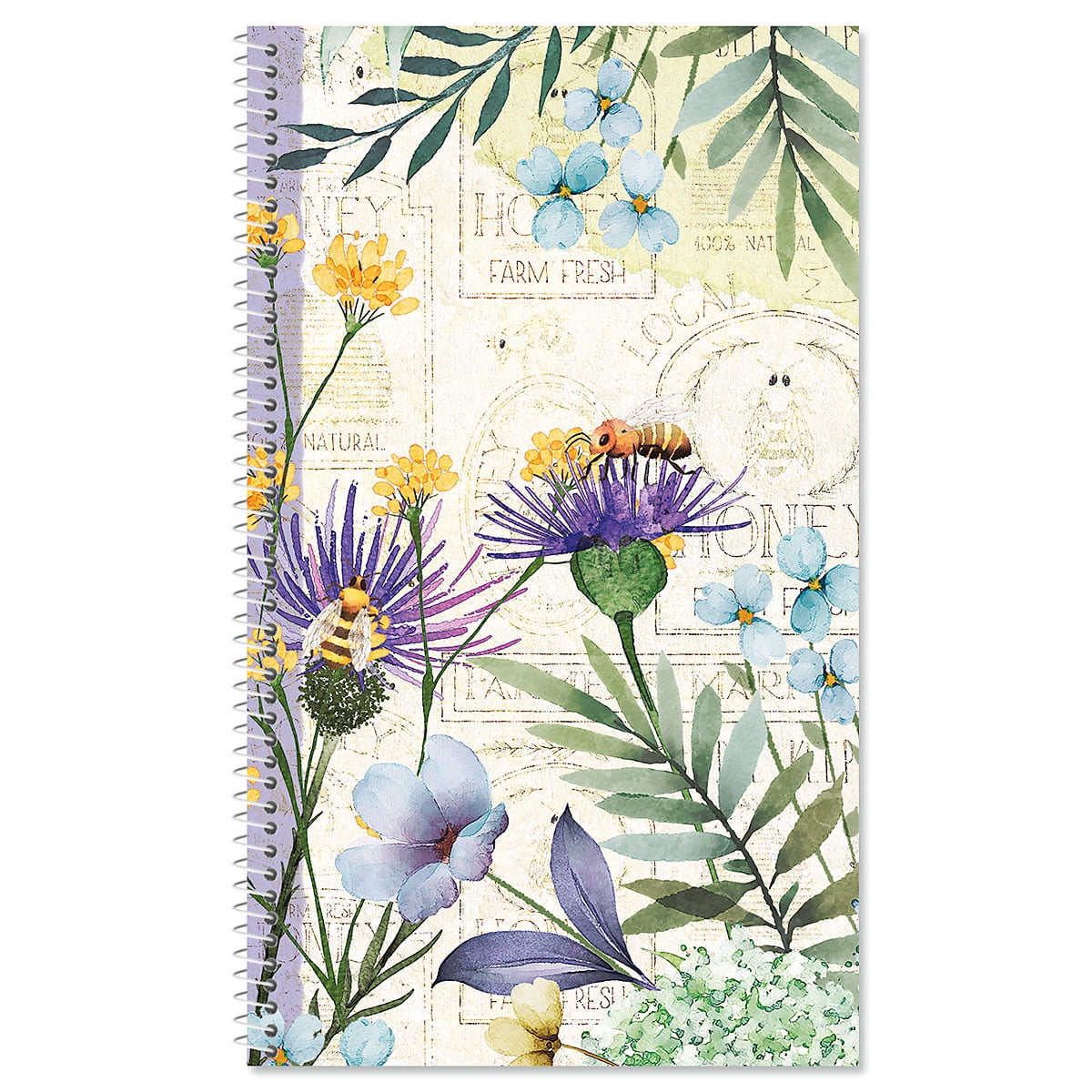 Wildflower Sanctuary Password and PIN Keeper Book - 100 Pages; 5 Inch x 8-1/2 inch, Softcover Spiral-Bound Website Login Organizer