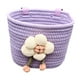 thumbnail image 5 of Cesta de bicicleta universal de cuerda suave para niños con juguete de flor de peluche, accesorio de ciclismo, se adapta a manillares de 2 a 5 cm para Púrpura, 5 of 8
