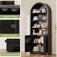 thumbnail image 5 of 70'' Tall Arched Bookshelf, 6-Tier Large Bookcase with Doors, Modern Farmhouse Storage Cabinet Bookshelves, Wooden Bookcases for Home Office, Living Room, Bedroom, 5 of 7