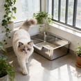 thumbnail image 6 of Kraoden Stainless Steel Cat Litter Box with High Sides, Odor Control, Anti-Scatter Design, Non-Slip Bottom, Large Capacity for Easy Cleaning, Ideal for All Cat Litter Types, 6 of 6