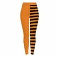 thumbnail image 3 of YOIAVAIOY Women's Halloween Leggings High Waisted Striped Legging Buttery Soft Ankle Length Yoga Pants Fashion Casual Holiday Bottom Orange XXL, 3 of 10