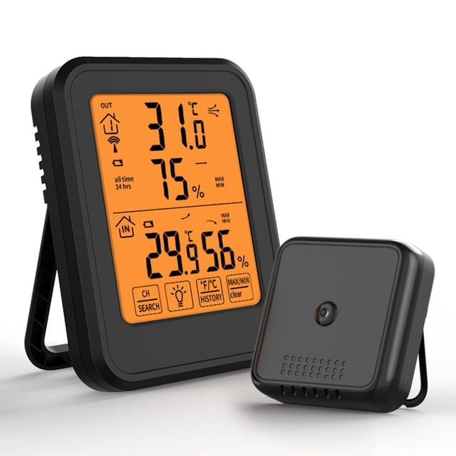 Setup Wireless Indoor Outdoor Temperature Gauge with Backlight Feature