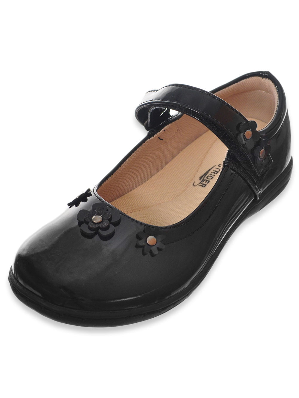 Kid Girls Mary Jane Adjustable Buckle Comfort School Uniform Shoes Size US Black 