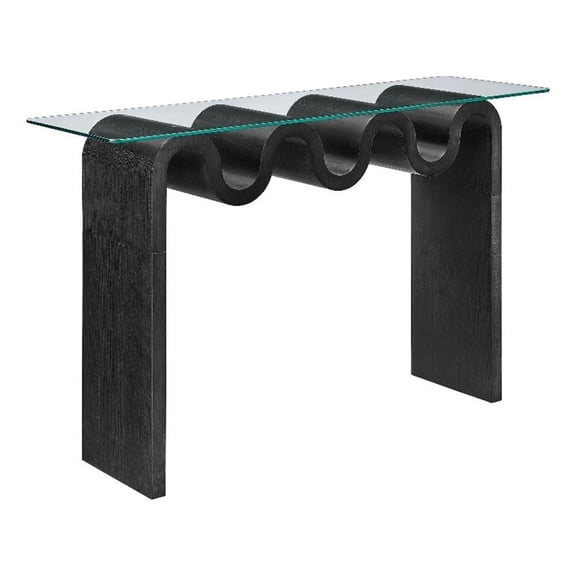 Pemberly Row Modern / Contemporary 50" Console Table in Black