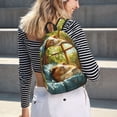 thumbnail image 5 of Bingfone Lazy Home Style Guinea Pig Print Canvas College Laptop Backpack, Large Capacity Lightweight College Bookbag Casual Daypack-Medium, 5 of 5