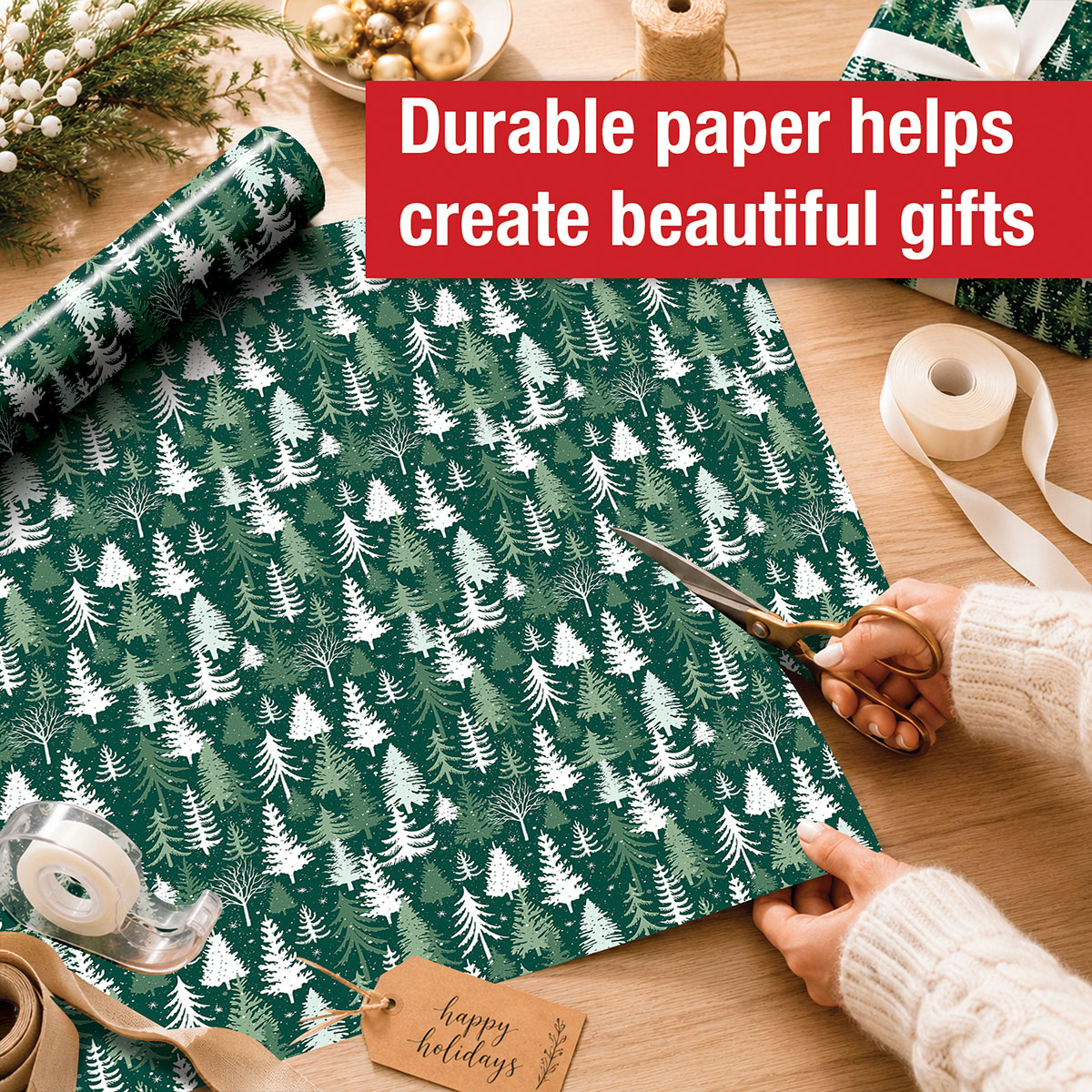 Current Holiday Forest Christmas Wrapping Paper, 23" x 28' photo 4
