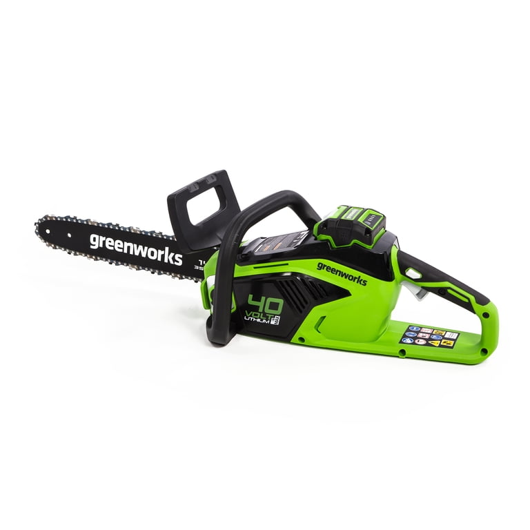 Greenworks 40V 14-inch Brushless Chainsaw with 2.5 Ah Battery and