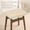 Beige with brown legs, variant on Carolayne Vintage Vanity Stool, Upholstered Non-Slip, Beige with Dark Natural Wood Legs