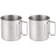 thumbnail image 1 of ZHAOCHENG Juego de 2 tazas de acero inoxidable para acampar al aire libre con asa plegable, 660 ml/22,3 oz, 1 of 5
