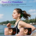 thumbnail image 5 of Open Ear Earbuds, Wireless Earbuds, Bluetooth Headphones with Mic, Adaptive Noise Cancelling Calls, Bluetooth 5.4, 50H Playtime, Light Weight, Clip On Earbuds for Workout/Running (Purple), 5 of 7
