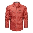 thumbnail image 1 of A Camisa Cargo Militar Con Botones De Manga Larga For Hombre, 1 of 2