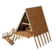 thumbnail image 3 of lionlar Wooden Model Kit House 3D Wooden Puzzle for Sand Table Layout Layout Scenery Without Ground, 3 of 9