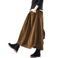 thumbnail image 5 of ZANZEA Women Elastic Waist Vintage Warm Corduroy Long Skirts, 5 of 7