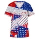thumbnail image 4 of Blusa de manga corta con cuello en V para mujer, informal, sexy, a la moda, de verano Pompotops hkajfhjk470193, 4 of 5