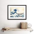 thumbnail image 4 of Impression d'Art Mural Encadrée Kanagawa Grande Vague Hokusai, 4 of 5