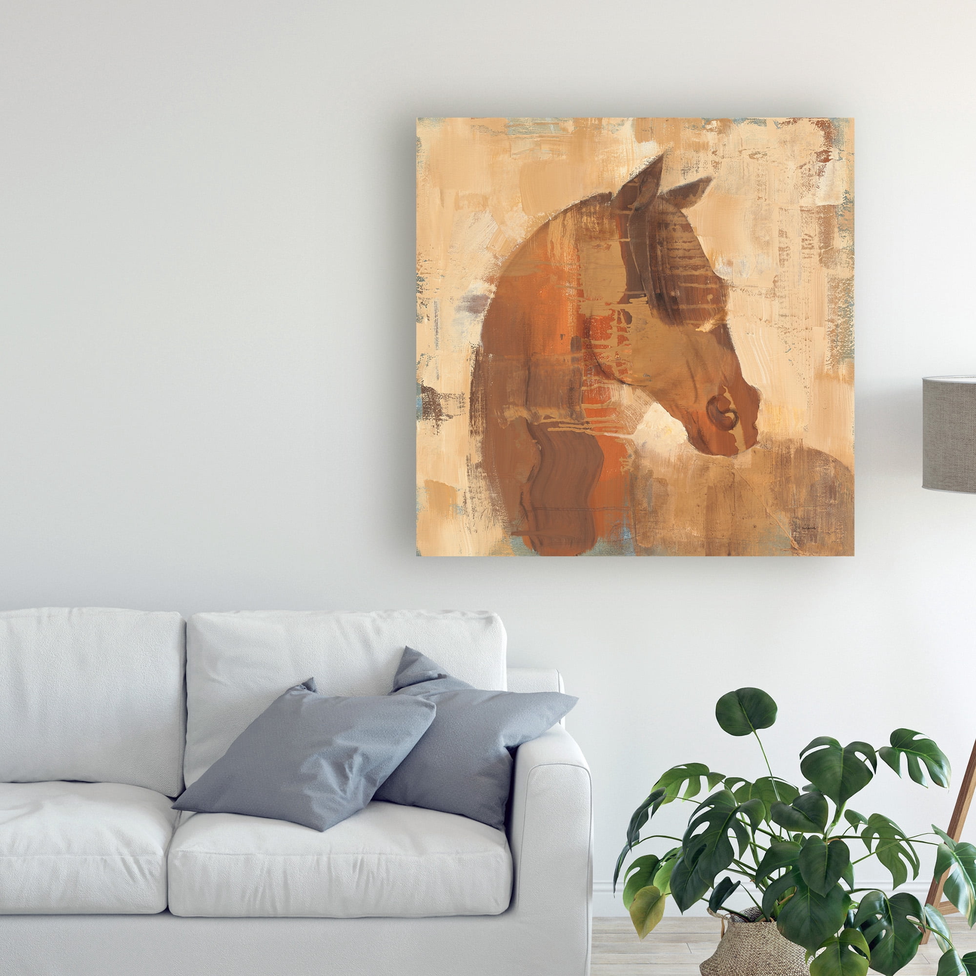 Trademark Fine Art 'Spirit Horse Beige' Canvas Art by Albena Hristova
