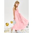 thumbnail image 5 of Drtj Girls Chiffon Dresses Formal Sleeveless Junior Bridesmaid Wedding Party Maxi Dress, 5 of 11