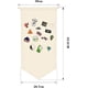 thumbnail image 2 of Caja de almacenamiento de joyas con broche para colgar en la pared de color blanco - Caja de almacenamiento de lona esmaltada para pancartas, aretes, collares, lentejuelas, 2 of 5