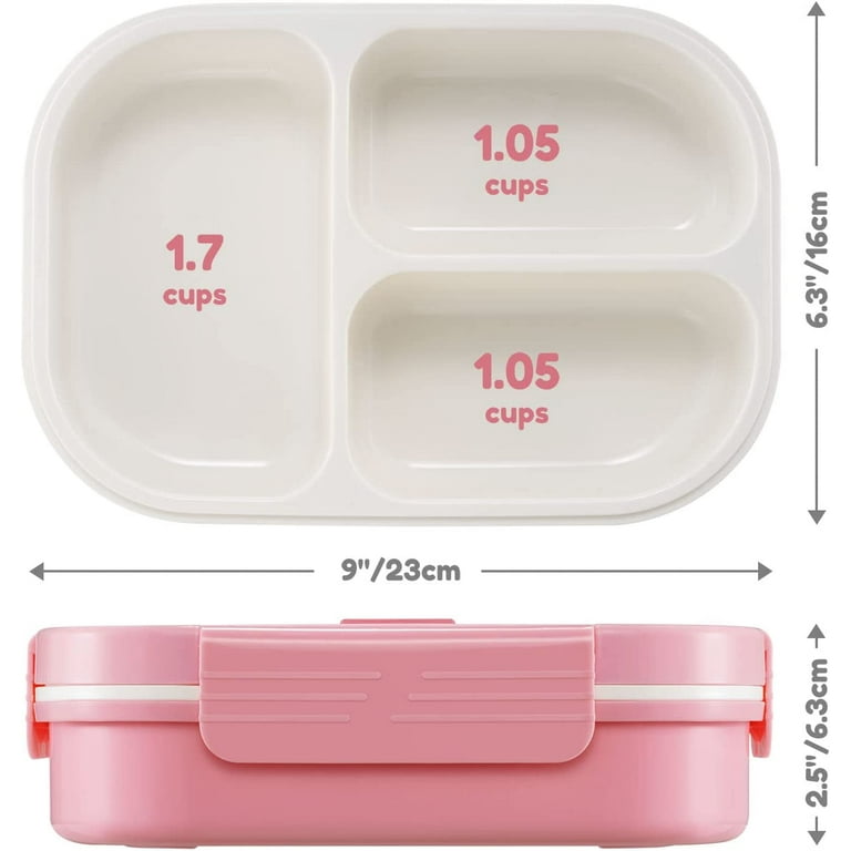 Caperci Kids Bento Lunch Box with Insulated Thermos - Leakproof Versatile Lunch  Box Food Containers for Kids & Teens, 4 Compartments, Two Temperature Zones  (Pink) 