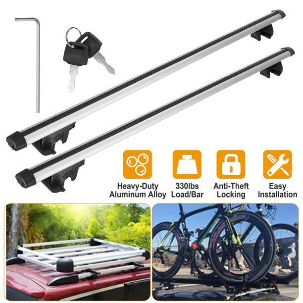 iMountek 2Pcs 47" Aluminum Car Roof Top Cross Bar Universal Luggage