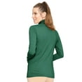 thumbnail image 3 of Stretch Is Comfort Women's Warm Long Sleeve Turtleneck Top Hunter Green Medium, 3 of 6