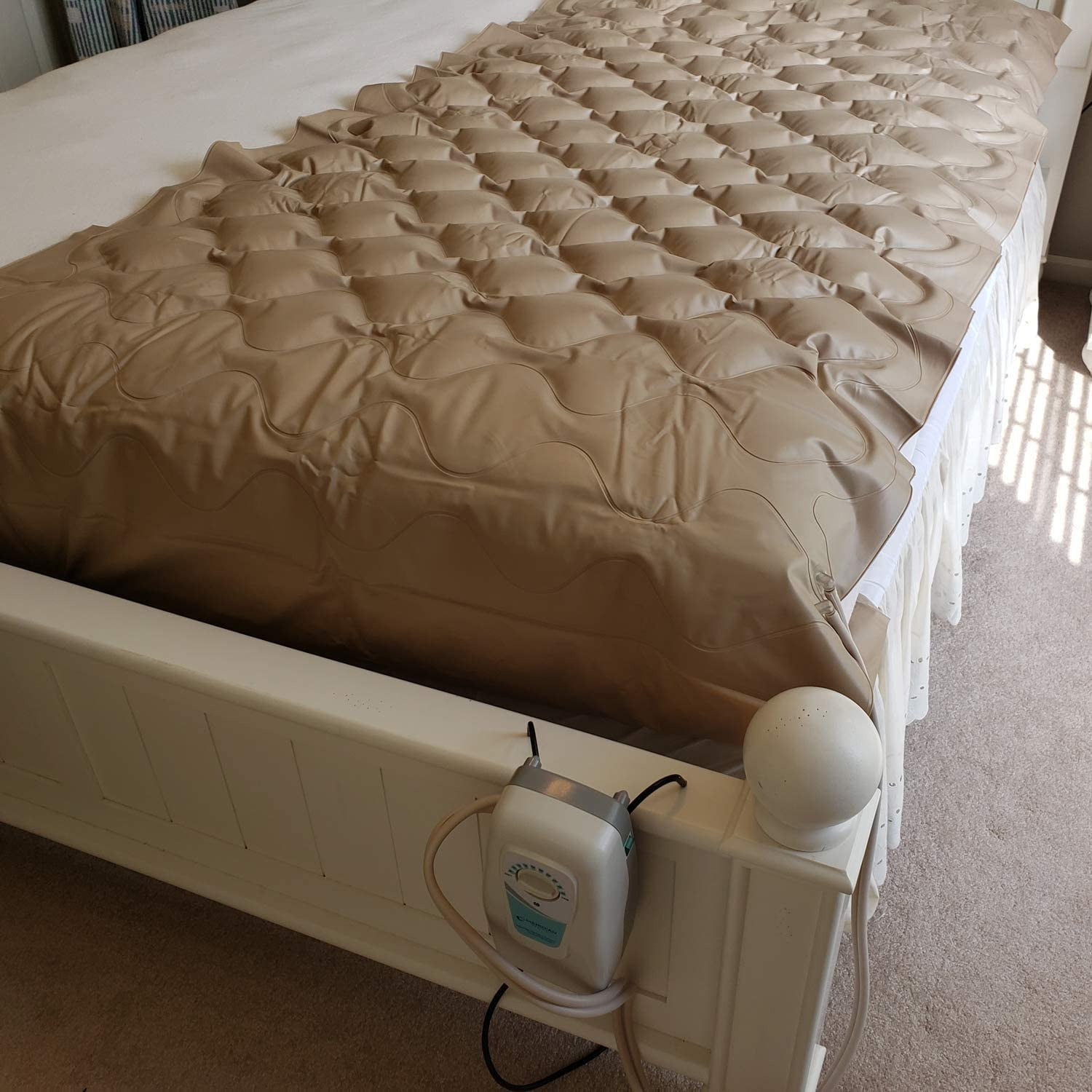 Roscoe Medical Meridian SatinAir Durable Hospital Mattress with Standard Electric Pump, Twin