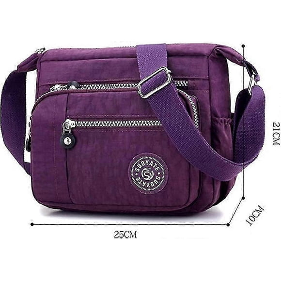 Casual Shoulder Handbag with Multiple Pockets for Women, Ideal for Shopping, Travel, and Daily Use in Purple Color