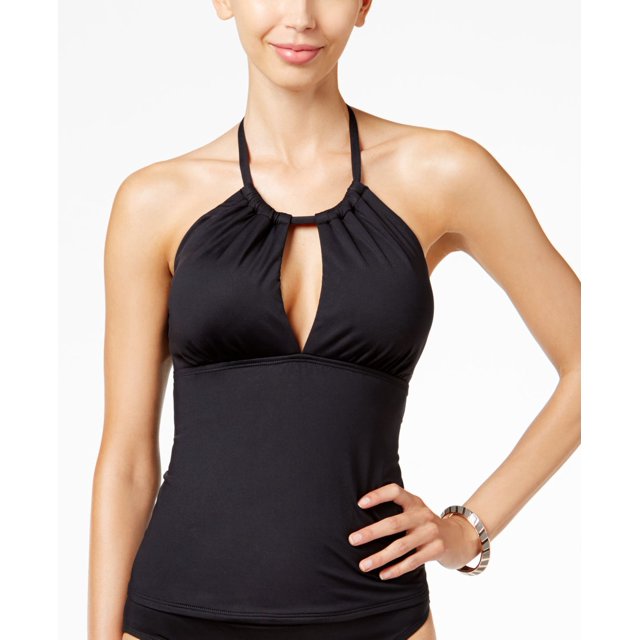 La Blanca Island Goddess HighNeck Keyhole Tankini Top