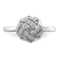 thumbnail image 4 of 10K White Gold Ring Band with Stones Diamond Round, 4 of 5